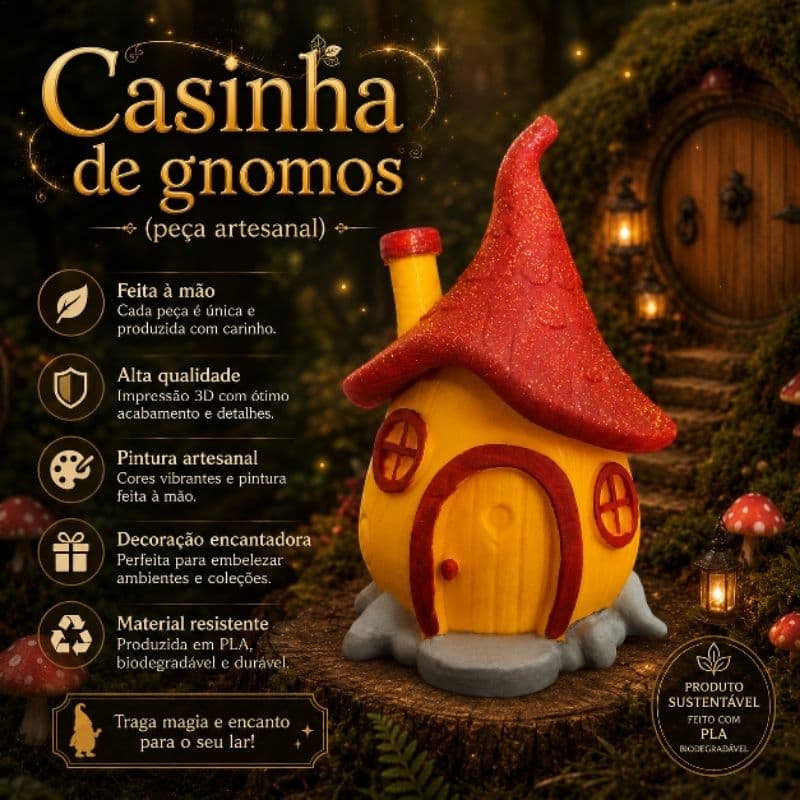 Casinha de Gnomo Artesanal  | Decoração | Amor | Místico