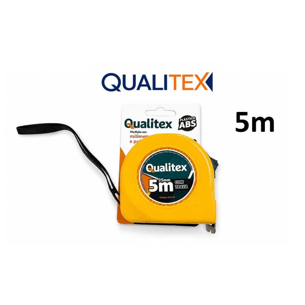 TRENA FITA MÉTRICA 5M x 25MM COM TRAVA QUALITEX