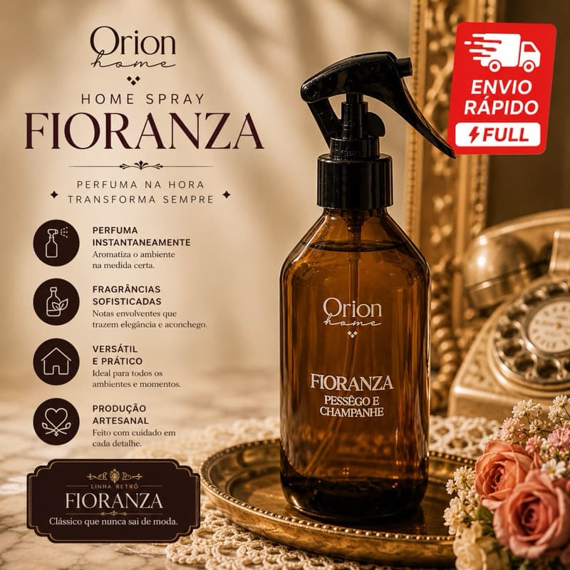 Home Spray 250ml Luxo Fioranza Perfume para Ambientes