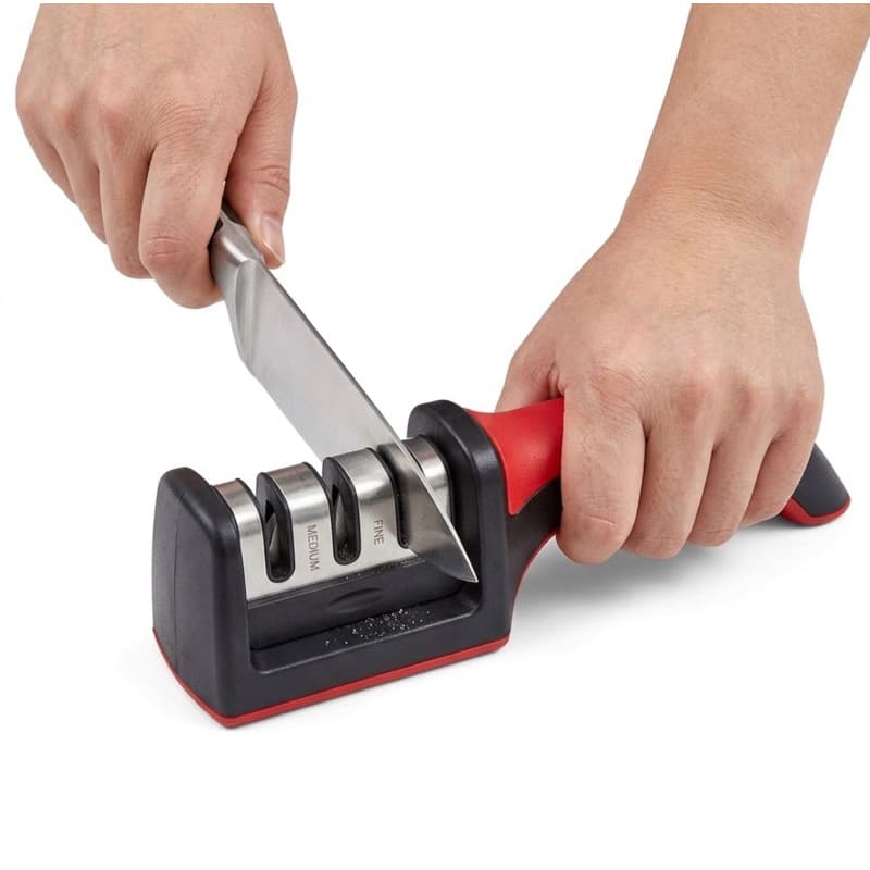 Afiador De Faca Profissional 3 Afiações Amolador De Facas Rápido e Seguro Home Land