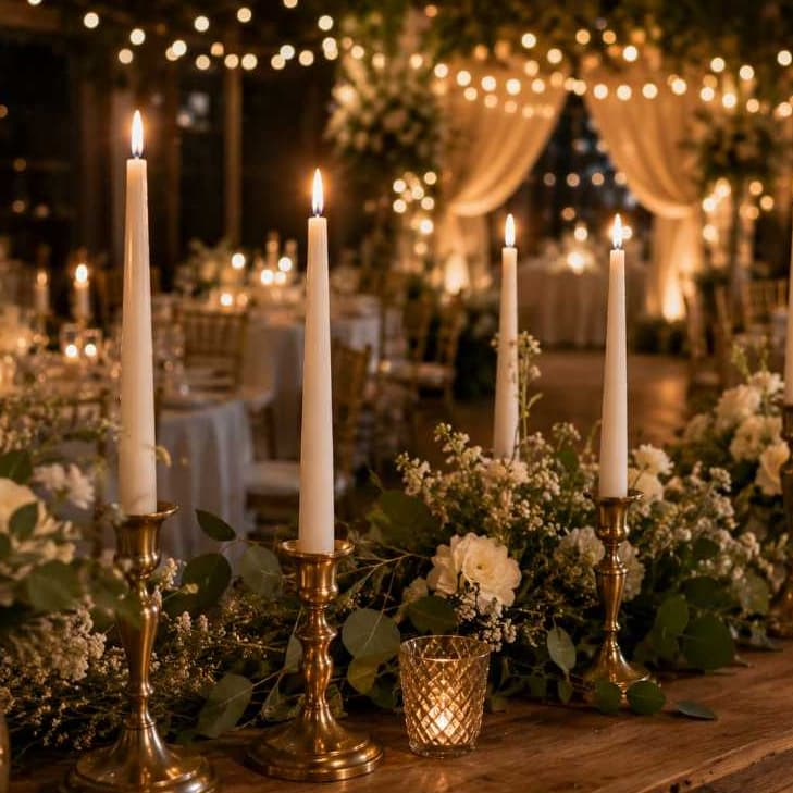 10 Velas Cônica Branca 30cm Vela Decoração Batizados Vela Procissão Velas Luxuosas Velas Faria