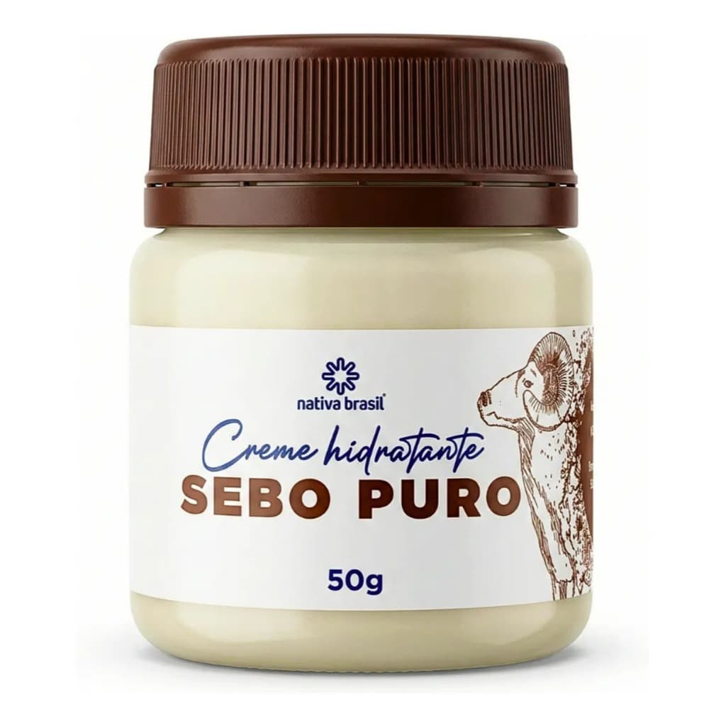 Creme Hidratante Sebo Puro Nativa Brasil 50g Para Pés E Calcanhar Ressecado Envio Já