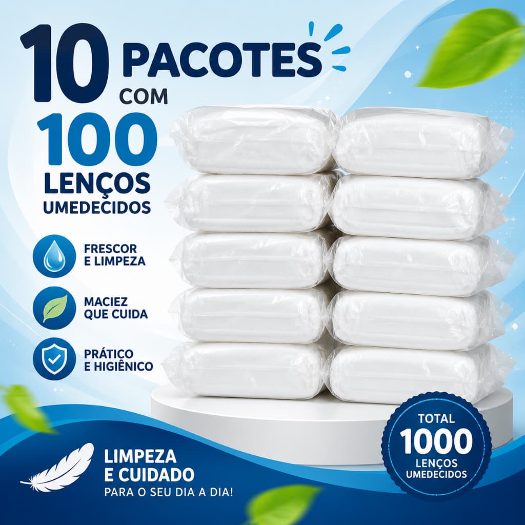 1000Un Lenços Toalhas Descartáveis Alta Absorção para Banho de Leito e Limpeza Corporal