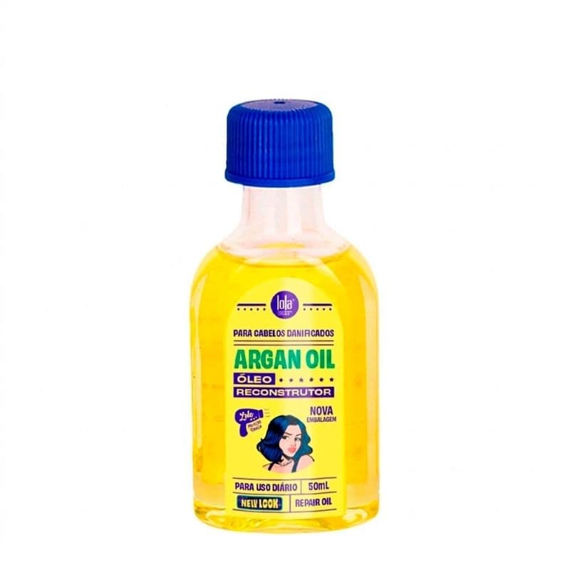 Óleo de Argan Reconstrutor Lola Cosmetics para Cabelos Danificados 50ml