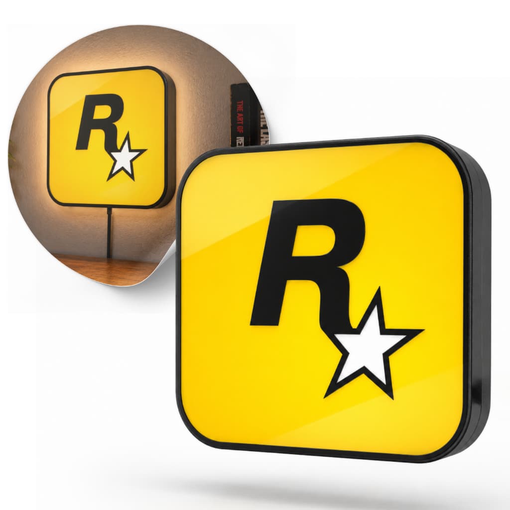 Placa Luminária Decorativa Temática Da Rockstar Gta Bully