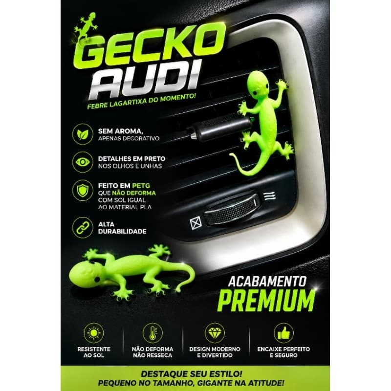 Gecko Lagartixa Audi Decorativo difusor carro ar ventilador