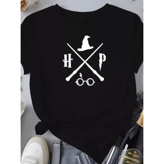 Camiseta Camisa Feminina Harry Potter Varinhas Blusa 100% Algodão