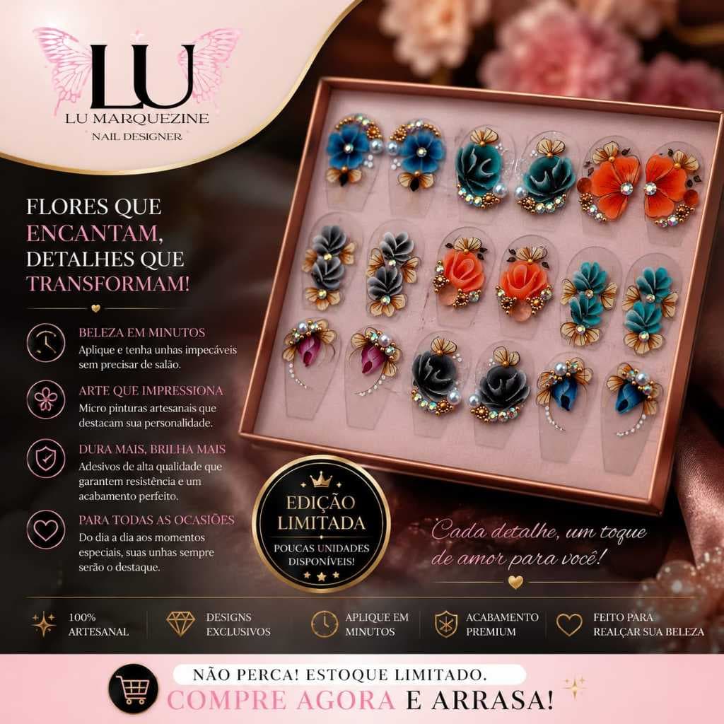 20 Adesivos Artesanais para unhas 100% feito a mão películas para unhas artesanal