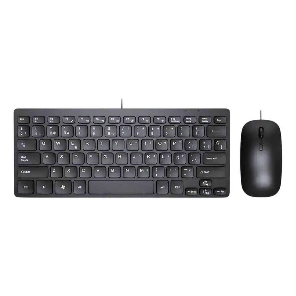 Kit Teclado E Mouse Mini C/ Fio Usb