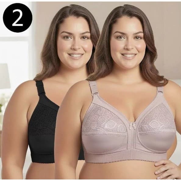 Kit ate 3 Sutian Reforçado Plus Size Pala Dupla Conforto Forrados Soutien Alça Larga 46 ao 56