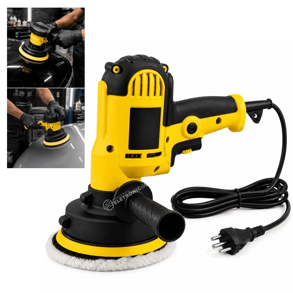 Politriz Automotiva 125mm 600W para Polimento e Enceramento BOM9575