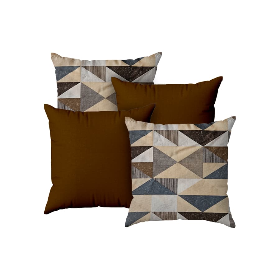 Kit 4 Capas de Almofada Decorativas 45 x 45 cm Estampadas Para Sala e Quarto