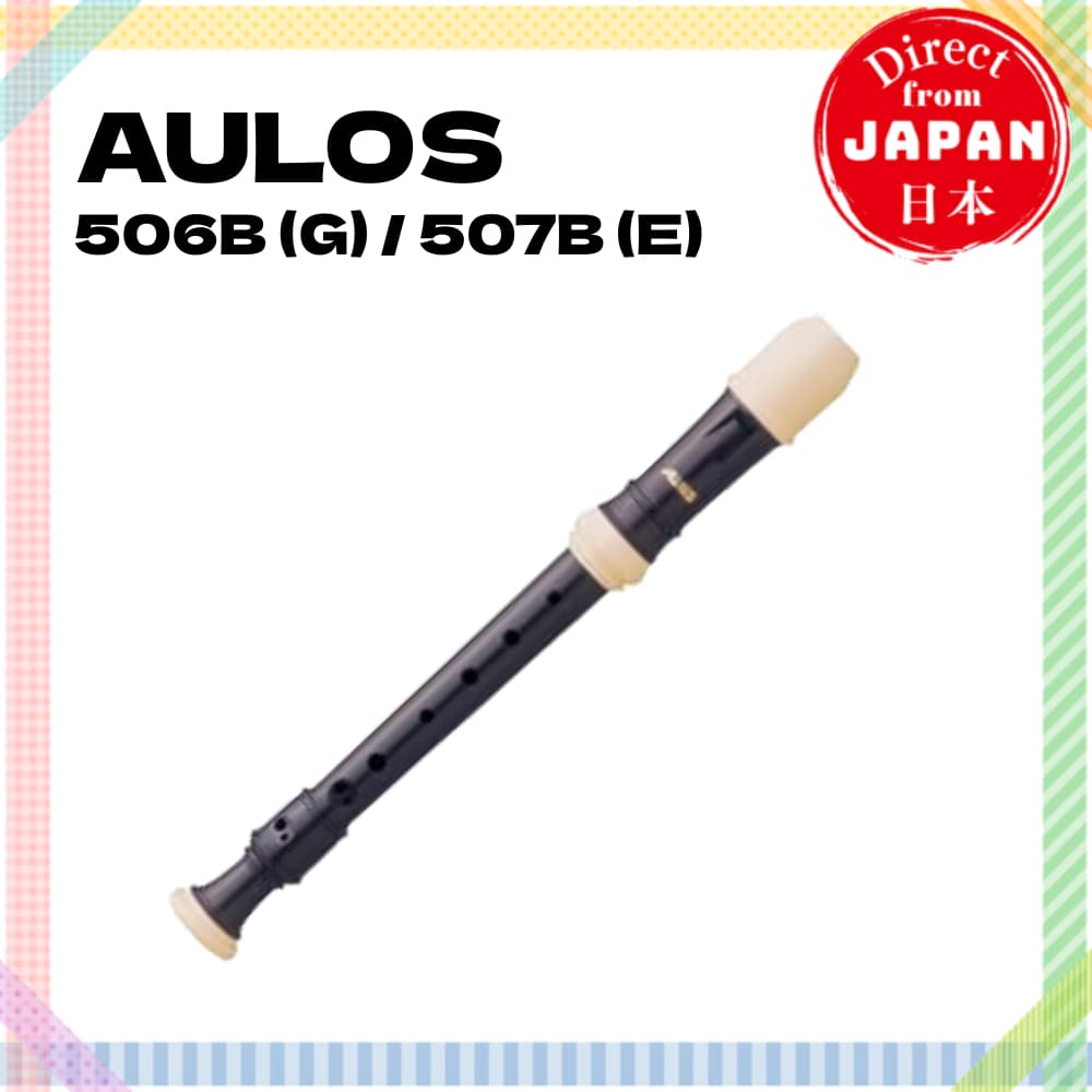 AULOS Sopranino Recorder Symphony 506B(G) / 507B(E) Flauta Doce Sopranino ABS 3 Partes