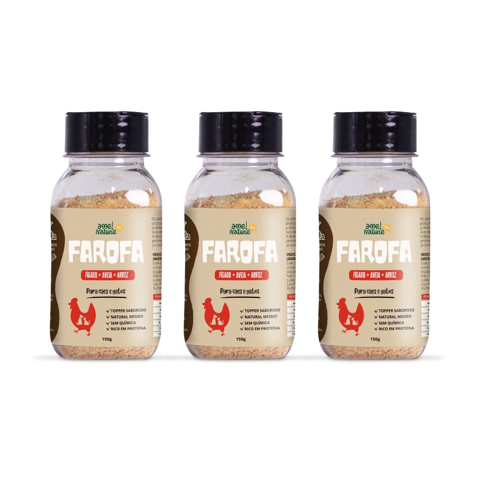 Kit 3 Saborizantes Pet 100% Natural para ração de Cachorro e gato Sabor Fígado Ame Nature
