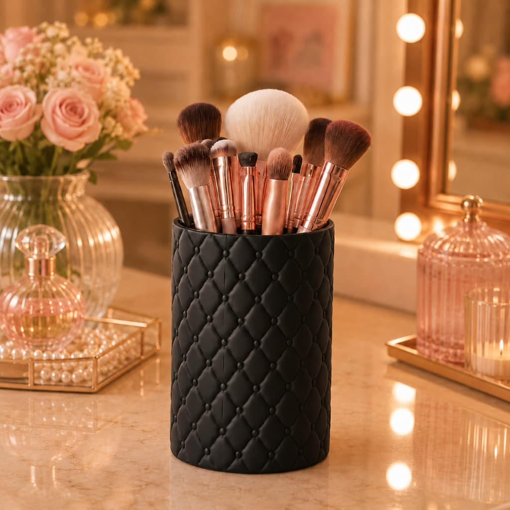Suporte Porta Pinceis Organizador Decorativo Maquiagem Penteadeira