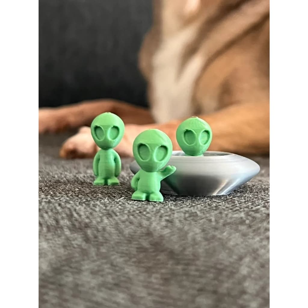 Kit 10 Mini Alienígenas em Impressão 3D