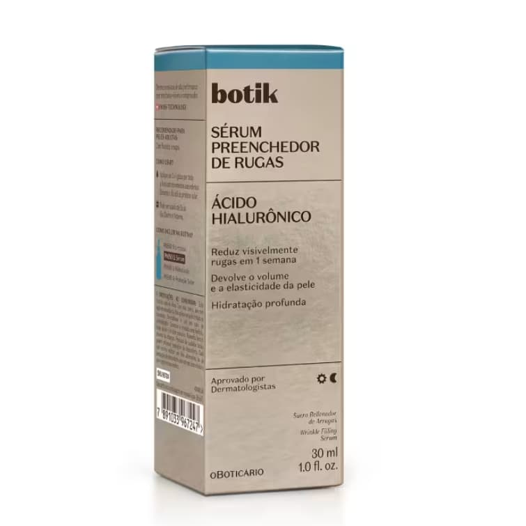 Sérum Preenchedor De Rugas Botik Ácido Hialurônico 30ml