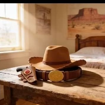 Kit Xerife Woody Chapéu Cinto Coldre Toy Story 5 Infantil Presente Disney/Pixar