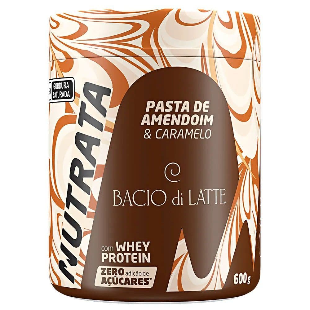 Pasta de Amendoim com Whey 600g - Caramelo Salgado - Nutrata