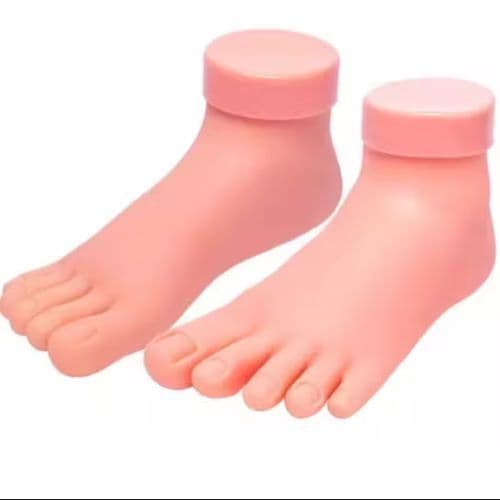 Pé Para Treino Manicure Silicone Unhas Gel Dedo Treinamento Direito e esquerdo