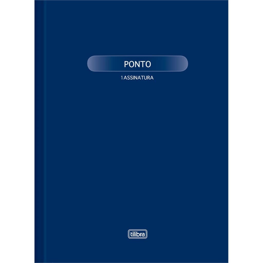 LIVRO PONTO 1 ASSINATURA GRANDE CAPA DURA  AZUL 100F TILIBRA