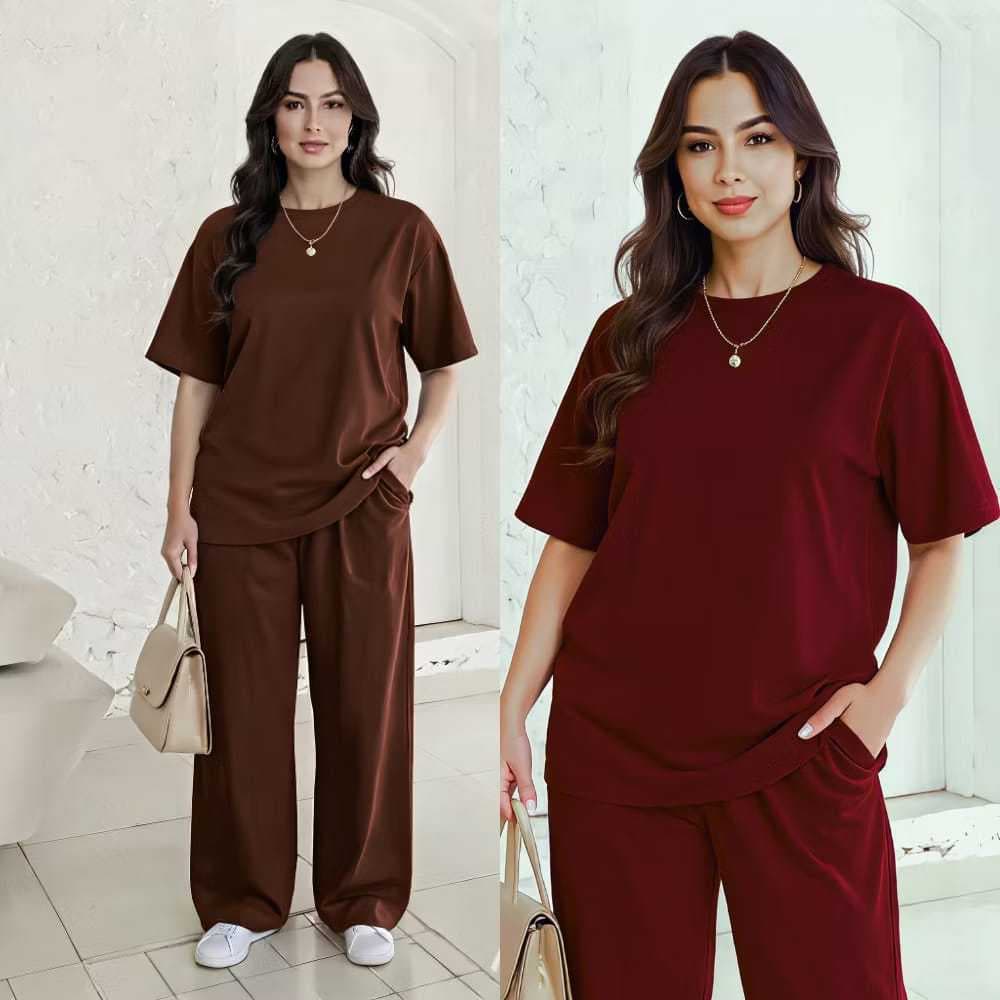 CONJUNTO FEMENINO VISCOLYCRA DE CAMISETA OVER FEMENINA E CALÇA MODELO PANTALONA ELEGANTE LUXO MODA TENDENCIA 2026
