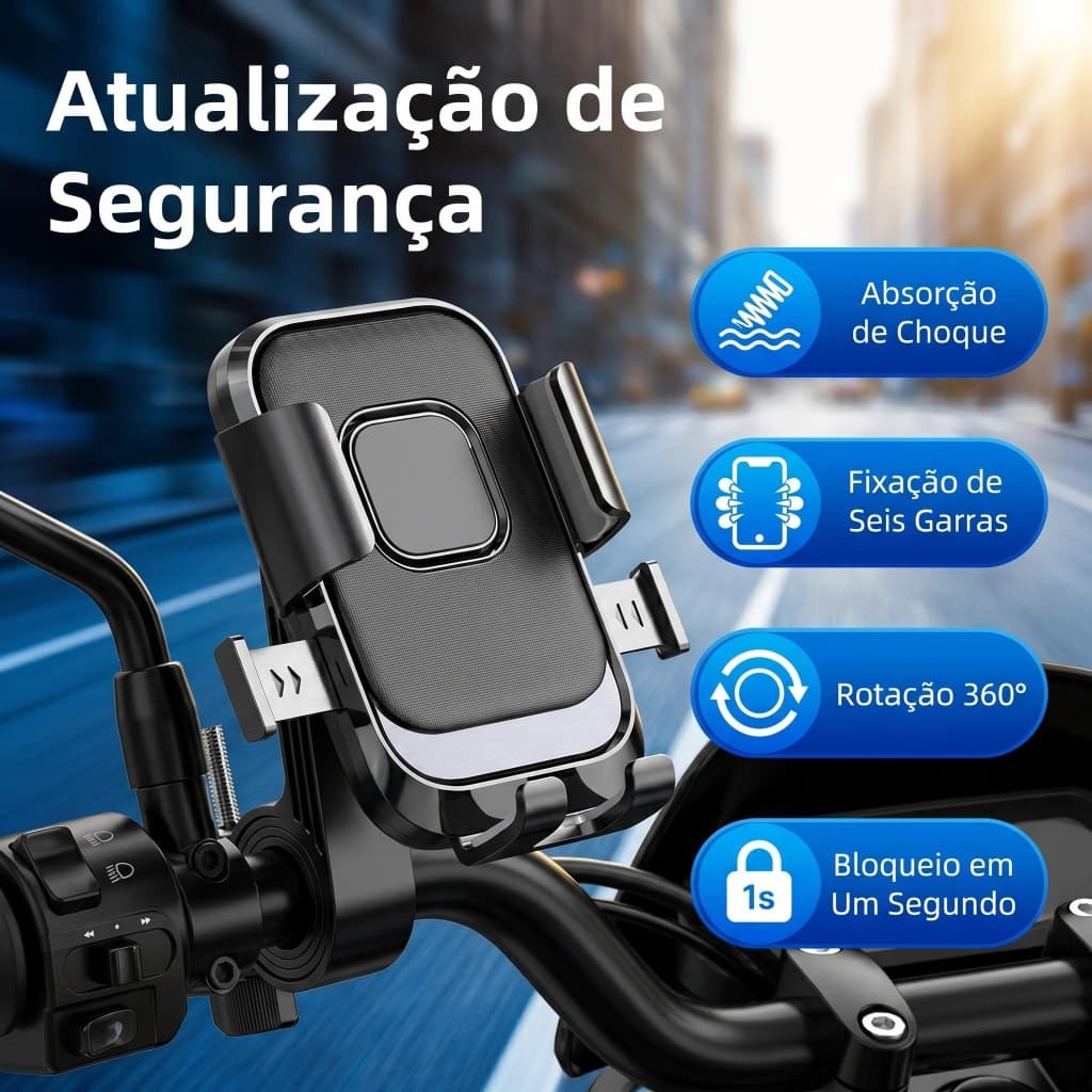 Suporte de Celular para Bicicleta e Moto Fixação Firme