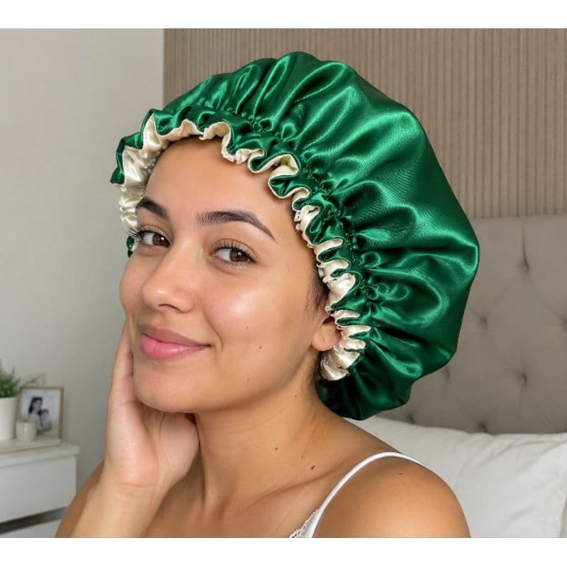 Compre uma touca de cetim dupla face -anti friiz e ganhe um scrunchies