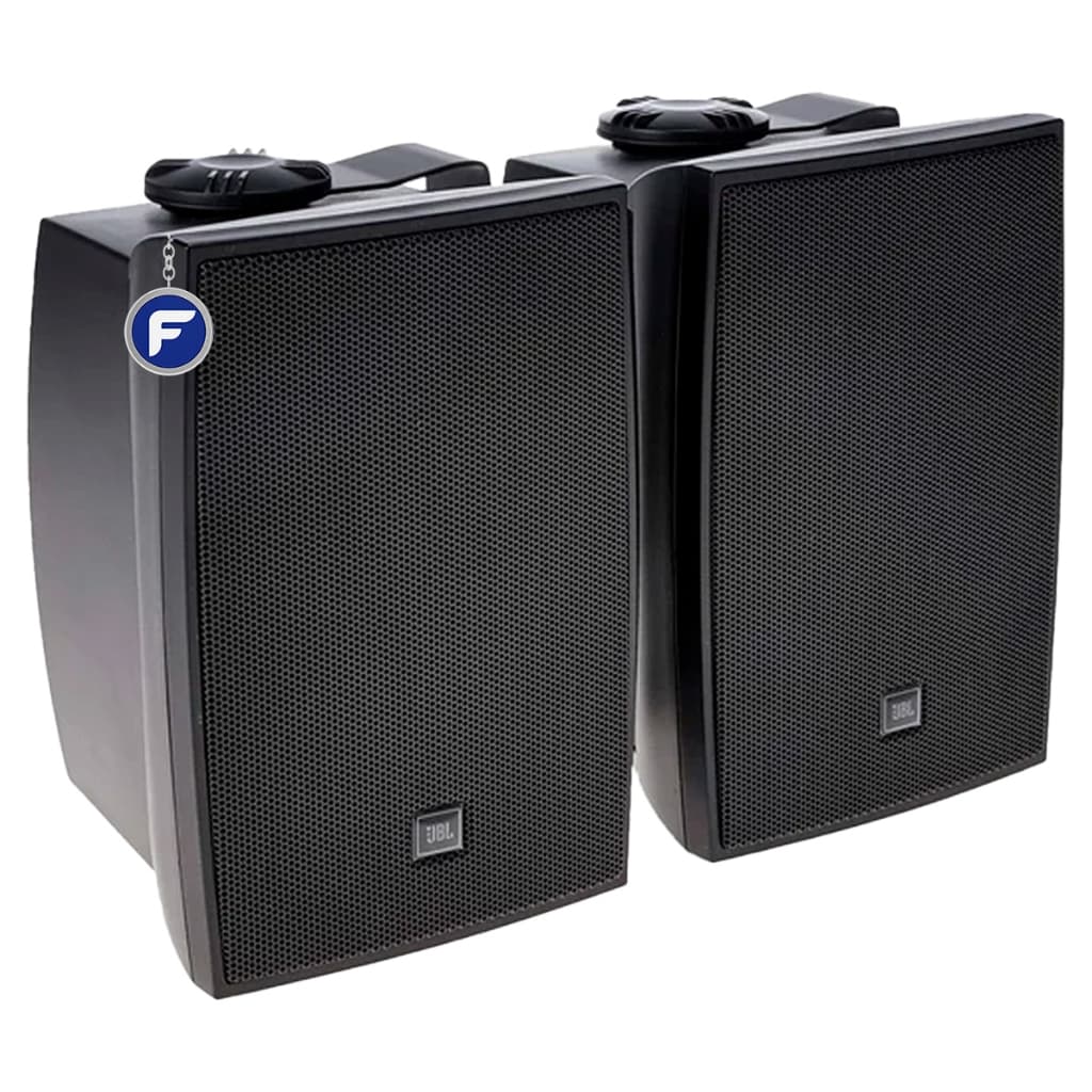 Par De Caixas Jbl Acústicas C321 60w Com Suporte para Som Ambiente Preta e Branca