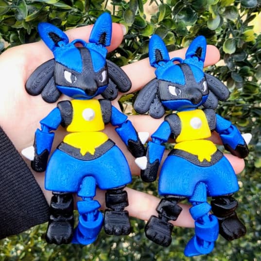 Lucario Pokemon Articulado Brinquedo Presente Divertido