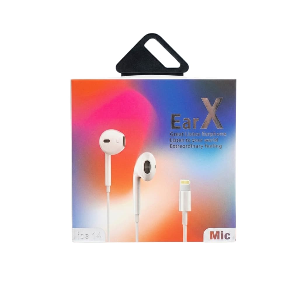 Fone de Ouvido Kaid EarX Com Fio Lightning para iPhone Ideal para Musica Chamadas e Videos Original