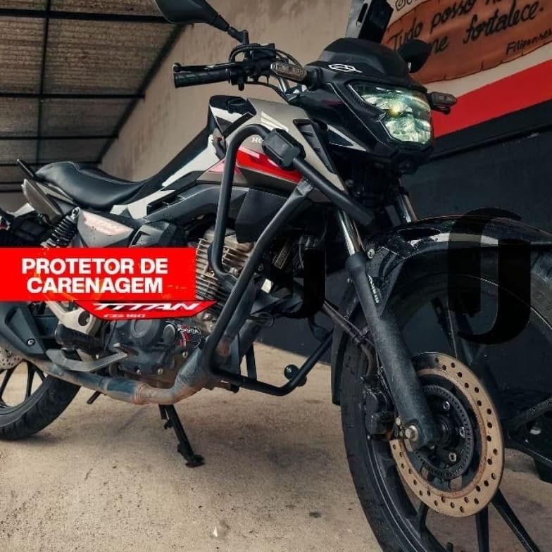 Protetor Carenagem Slide Mata Cachorro Moto Honda Start Titan Fan 160 2018 2019 2020 A 2024 2025 2026