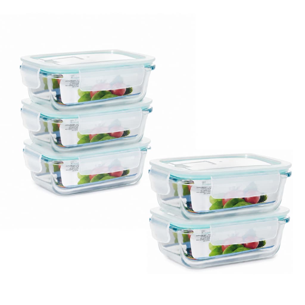 Kit Potes Vidro Hermético 1520ml Marmita Freezer Micro-ondas Forno Air Fryer