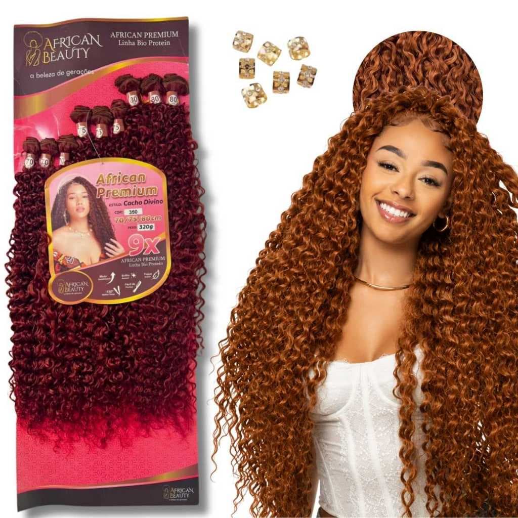 Cabelo Tela Entrelace Fibra Bio Proteína 80cm 320g Macio E Volumoso