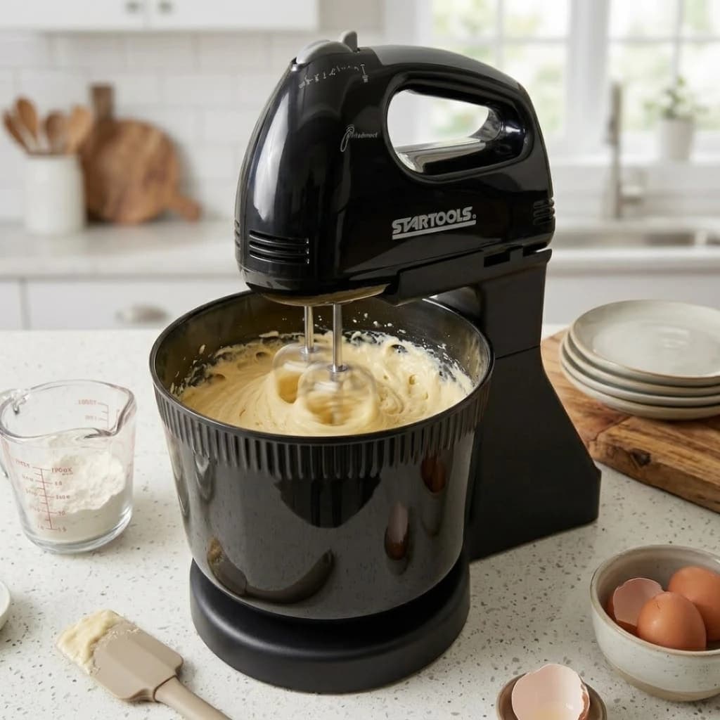 Batedeira Elétrica Misturador Massa Bolo Chantilly Cremes Confeitaria Receita Mexedor