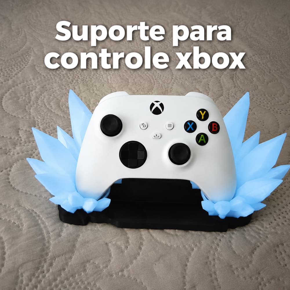 Suporte para Controle Xbox Gamer com brilho fosforescente | Organizador de Mesa Setup Gamer Decorativo
