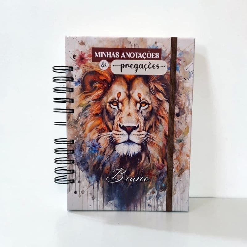 Caderno de Anotações e Pregações Masculino  Capa Dura A5 Personalizado Para| Estudos