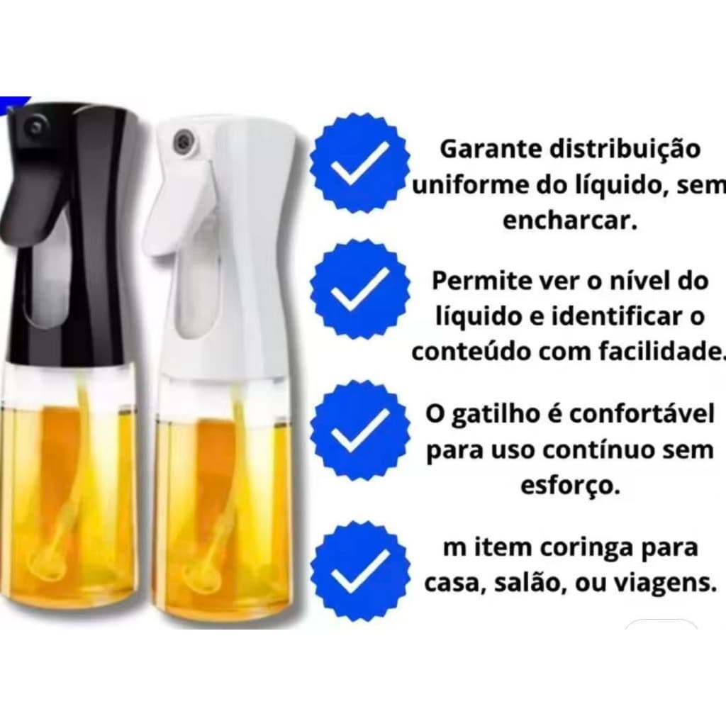 Recipiente De Spray De Vidro Para Garrafa De Óleo 200ml
