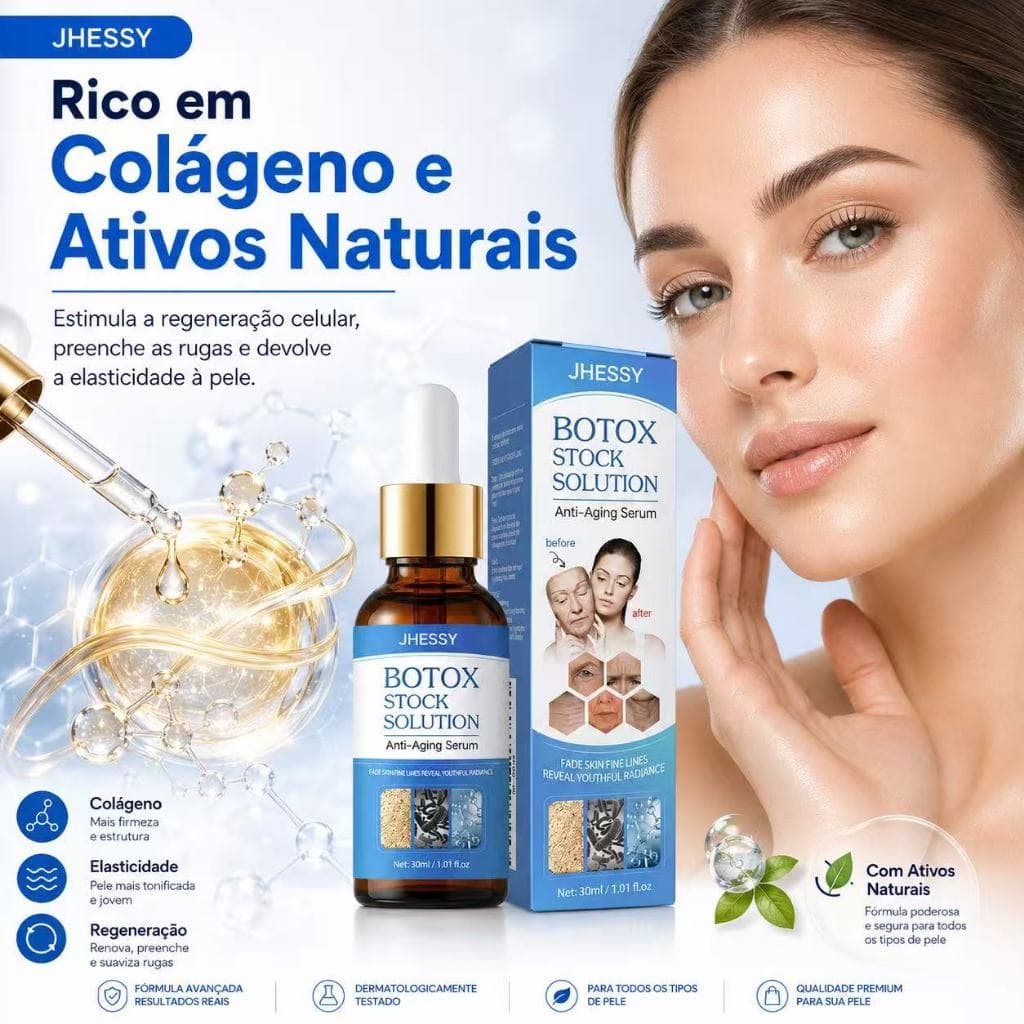 Sérum Facial Botox 30ml com Retinol: Firmeza e Hidratação Profunda