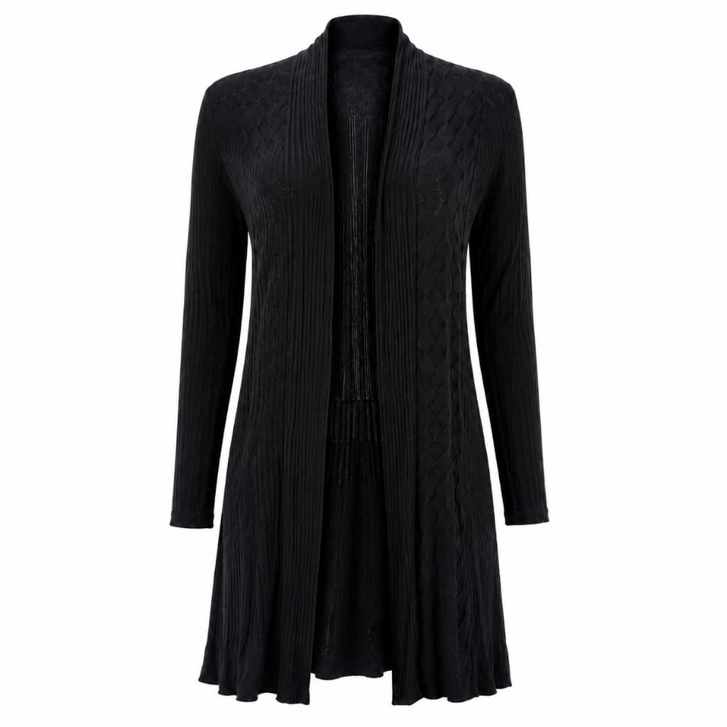 Cardigan Feminino Longo Tricô Aberto Manga Longa Casual M1846 HY159