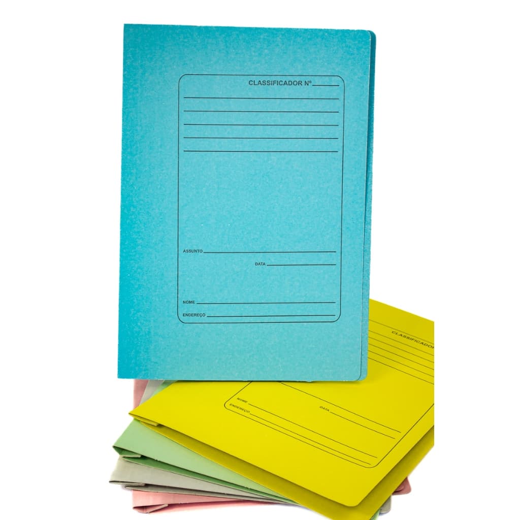 Kit 50 Pastas Classificadoras de Documentos com Impressão Papel Cartão A4 para Escritório