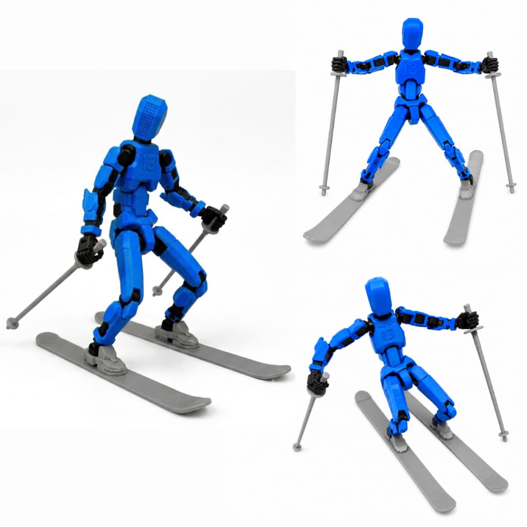Boneco Dummy 13 titan + Esquis Action figure articulada coleção