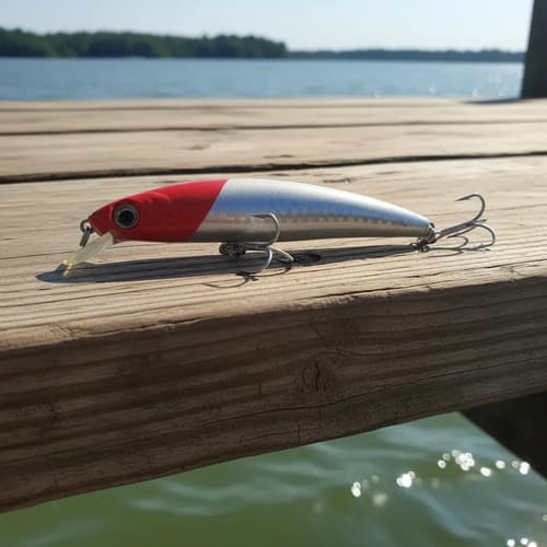 Isca Artificial De Superfície Peixe Vermelho E Prata 11cm