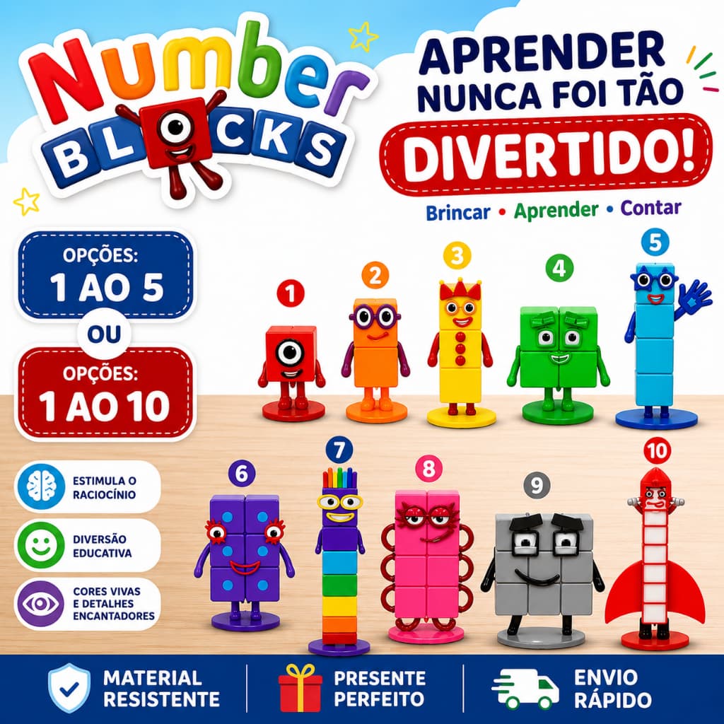 Numbers Block | números de blocos | TAMANHO PEQUENO