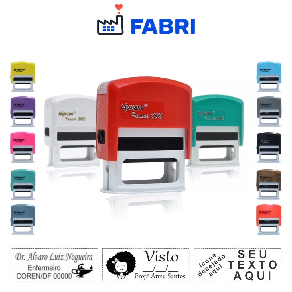 Carimbo Automático Personalizado para todas as Profissões!!! Modelo Nykon 302
