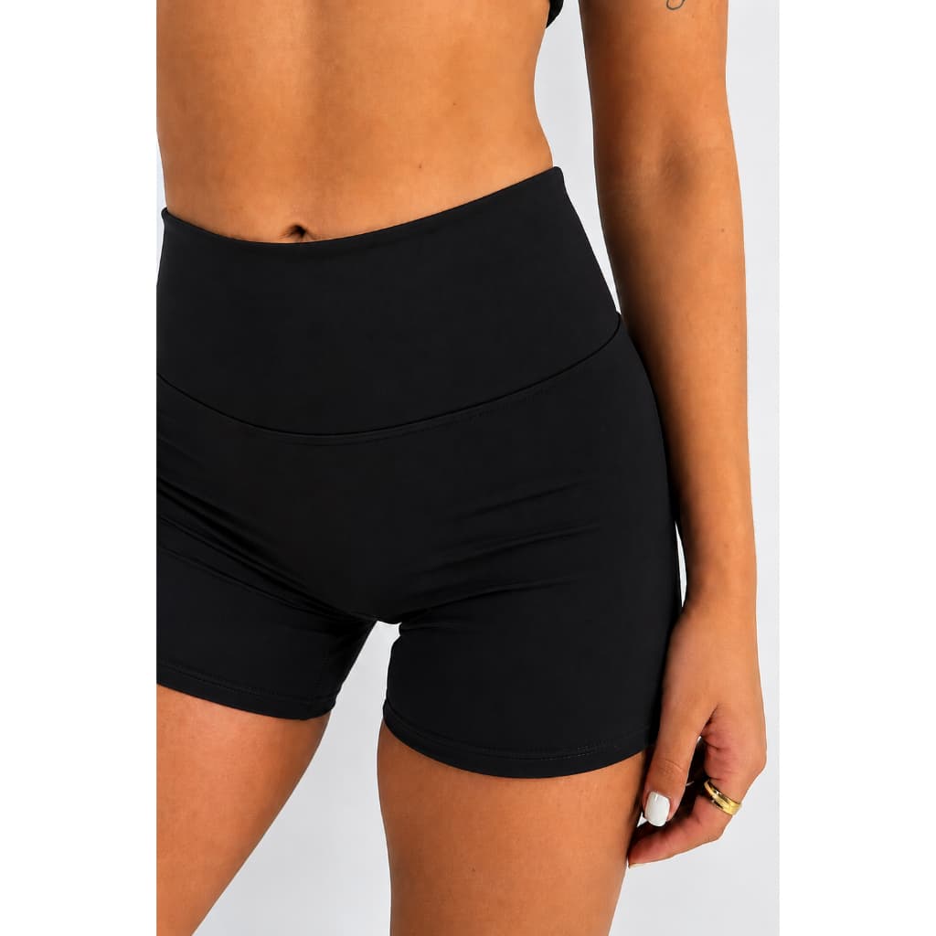Kit 2 Shorts Meia Coxa Fitness Feminino Cós Alto Suplex Zero Transparência Academia Treino