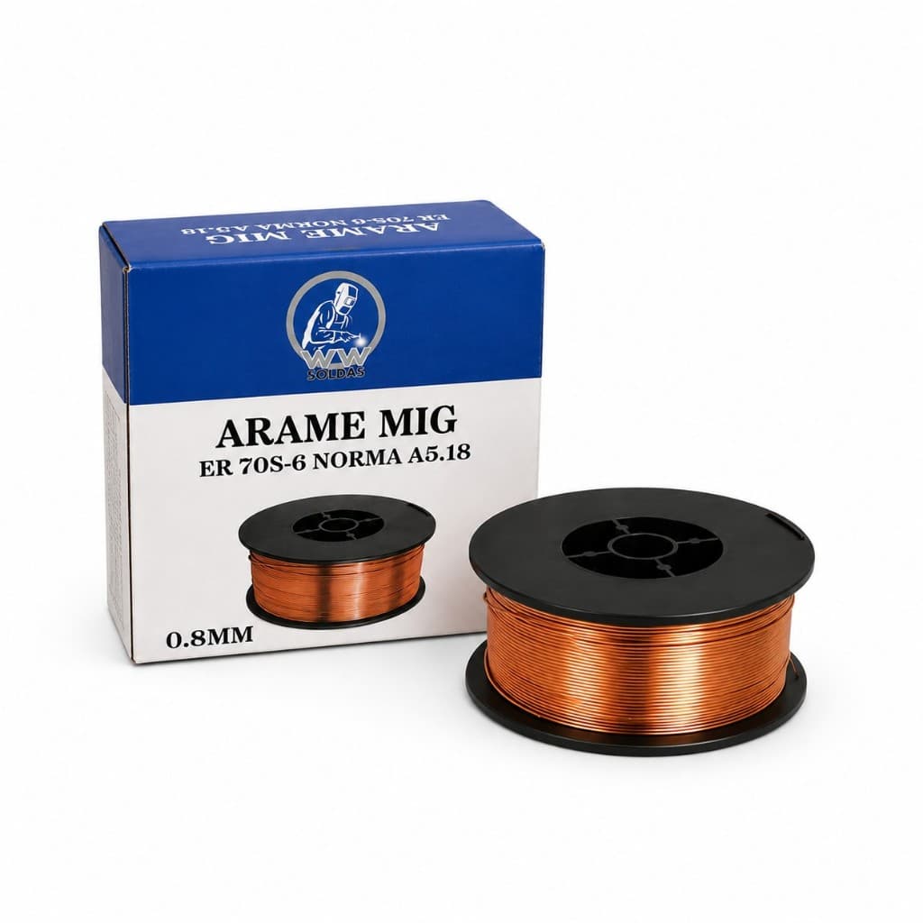 Arame Solda Mig Revestido Para Uso Com Gás 0,8mm 1kg