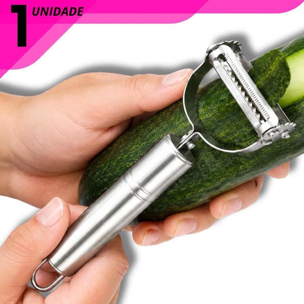 Descascador de Legumes Profissional em Aço Inox – Afiado, Durável e Fácil de Limpar