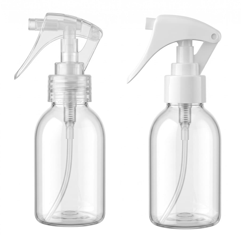 Frasco Pet Cilíndrico 100ml 24/410 Cristal Com Válvula Gatilho Mini Borrifador Agua Perfumada Home Spray Aromatizadores