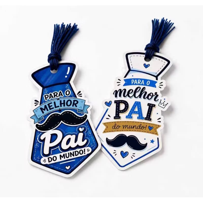 Tag Dia dos Pais Gravatinha - Para o Melhor Pai do Mundo - 30 50 100 un - Mimo | Presente | Lembrancinha dia dos pais